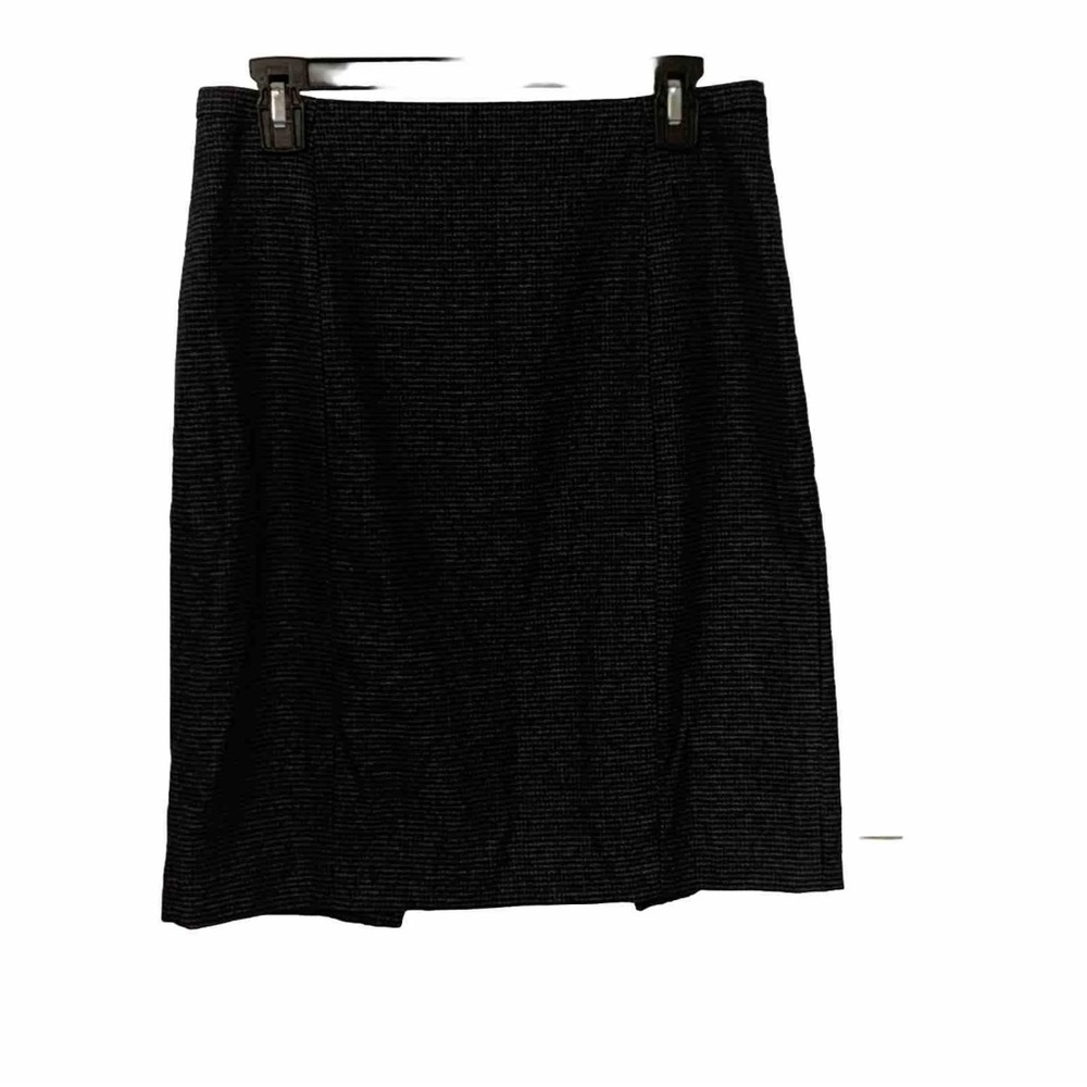 Ann Taylor Blue Small Check Pencil Skirt Size 10P